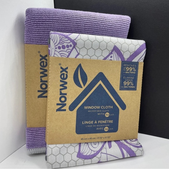 Norwex Basic Package EnviroCloth amethyst w/Gray Trim+Window Cloth Amethyst lace - Picture 8 of 8
